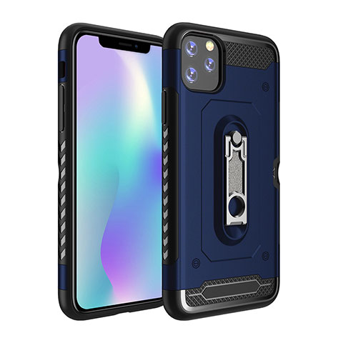 Funda Bumper Silicona y Plastico Mate Carcasa con Soporte A03 para Apple iPhone 11 Pro Azul