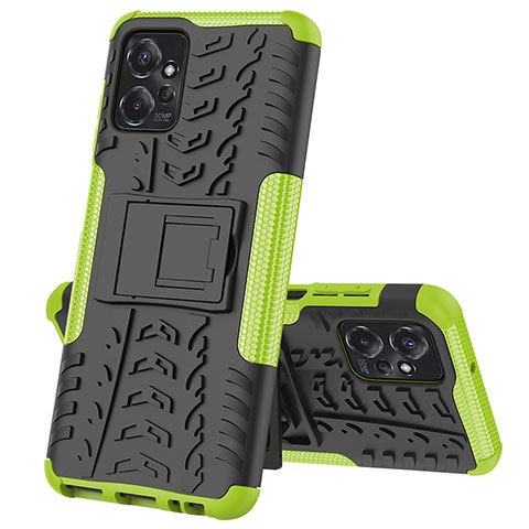 Funda Bumper Silicona y Plastico Mate Carcasa con Soporte JX1 para Motorola Moto G Power 5G (2023) Verde