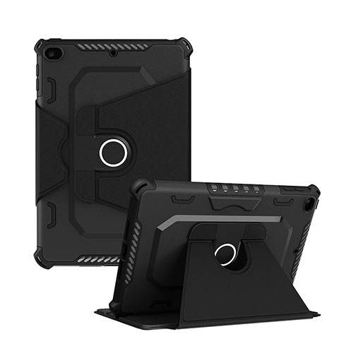 Funda Bumper Silicona y Plastico Mate Carcasa con Soporte L04 para Apple iPad Mini 4 Negro