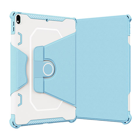 Funda Bumper Silicona y Plastico Mate Carcasa con Soporte L05 para Apple iPad Pro 10.5 Azul