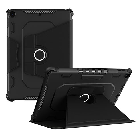 Funda Bumper Silicona y Plastico Mate Carcasa con Soporte L05 para Apple New iPad 9.7 (2018) Negro