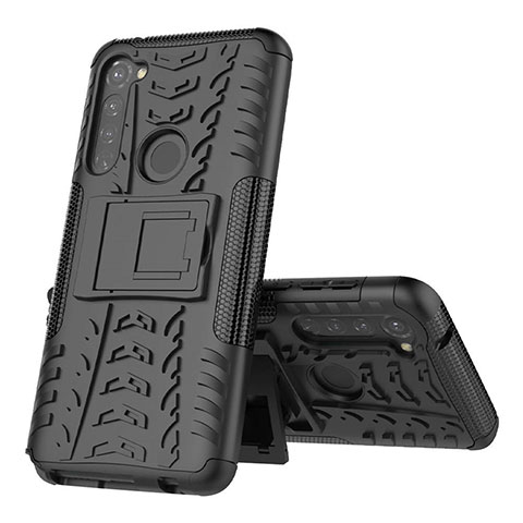 Funda Bumper Silicona y Plastico Mate Carcasa con Soporte para Motorola Moto G Pro Negro