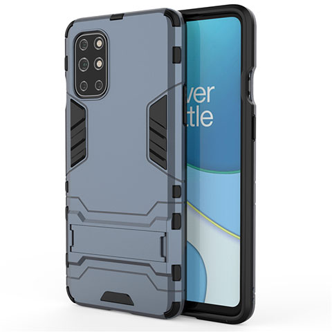 Funda Bumper Silicona y Plastico Mate Carcasa con Soporte para OnePlus 8T 5G Azul