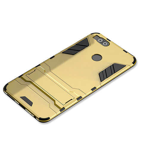 Funda Bumper Silicona y Plastico Mate Carcasa con Soporte para Xiaomi Mi 5X Oro