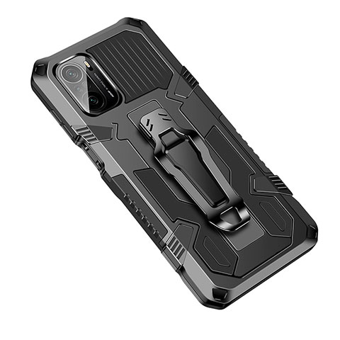 Funda Bumper Silicona y Plastico Mate Carcasa con Soporte ZJ2 para Xiaomi Mi 11X 5G Gris