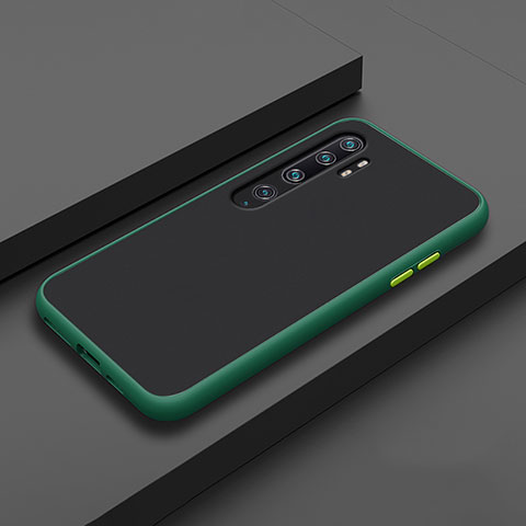 Funda Bumper Silicona y Plastico Mate Carcasa D01 para Xiaomi Mi Note 10 Verde