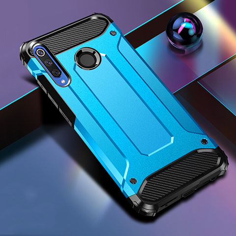 Funda Bumper Silicona y Plastico Mate Carcasa K01 para Huawei P Smart+ Plus (2019) Azul