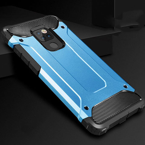 Funda Bumper Silicona y Plastico Mate Carcasa para Huawei Mate 20 Azul