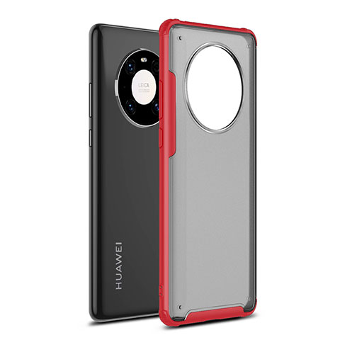 Funda Bumper Silicona y Plastico Mate Carcasa para Huawei Mate 40E Pro 5G Rojo