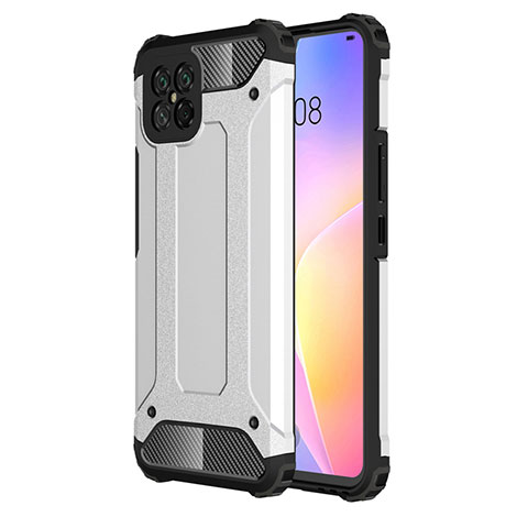 Funda Bumper Silicona y Plastico Mate Carcasa para Huawei Nova 8 SE 5G Plata