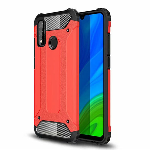 Funda Bumper Silicona y Plastico Mate Carcasa para Huawei Nova Lite 3 Plus Rojo