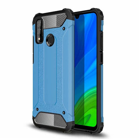 Funda Bumper Silicona y Plastico Mate Carcasa para Huawei P Smart (2020) Azul Cielo