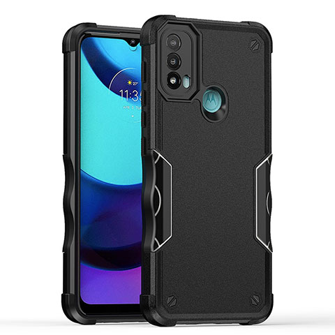 Funda Bumper Silicona y Plastico Mate Carcasa para Motorola Moto E30 Negro