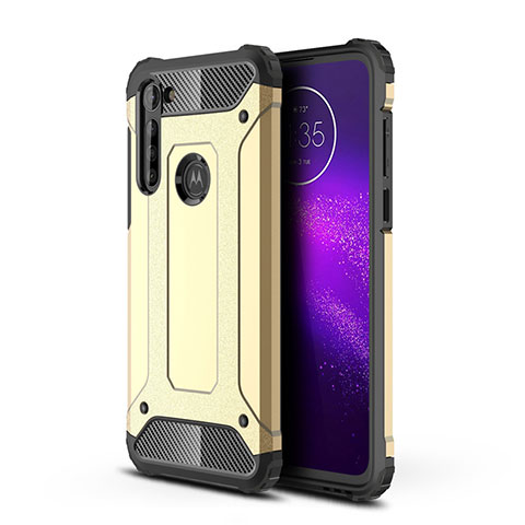 Funda Bumper Silicona y Plastico Mate Carcasa para Motorola Moto G8 Power Oro