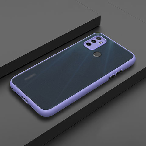 Funda Bumper Silicona y Plastico Mate Carcasa para Oppo A11s Morado