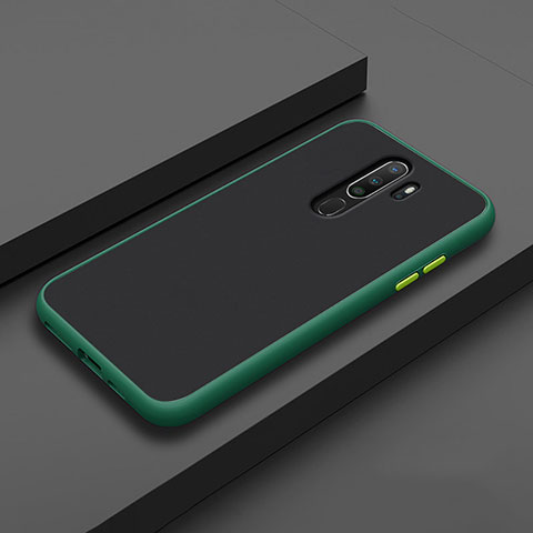 Funda Bumper Silicona y Plastico Mate Carcasa para Oppo A9 (2020) Cian