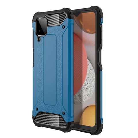 Funda Bumper Silicona y Plastico Mate Carcasa para Samsung Galaxy A12 5G Azul Cielo