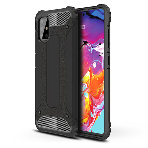 Funda Bumper Silicona y Plastico Mate Carcasa para Samsung Galaxy M40S Negro