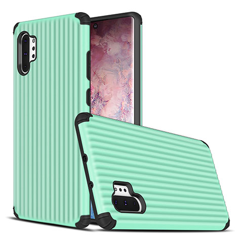 Funda Bumper Silicona y Plastico Mate Carcasa para Samsung Galaxy Note 10 Plus 5G Verde