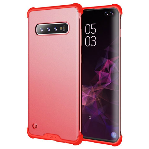 Funda Bumper Silicona y Plastico Mate Carcasa para Samsung Galaxy S10 Plus Rojo