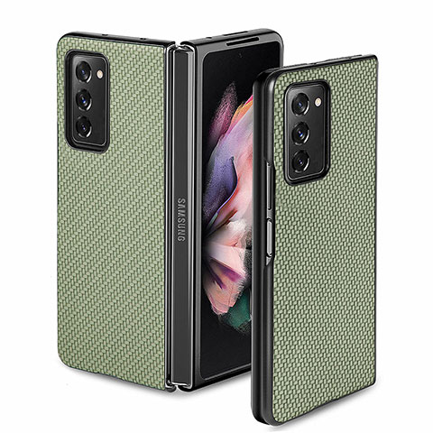 Funda Bumper Silicona y Plastico Mate Carcasa para Samsung Galaxy Z Fold2 5G Verde