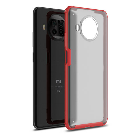 Funda Bumper Silicona y Plastico Mate Carcasa para Xiaomi Mi 10i 5G Rojo