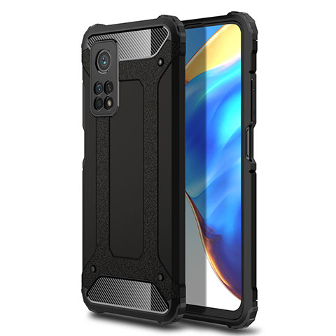 Funda Bumper Silicona y Plastico Mate Carcasa para Xiaomi Mi 10T 5G Negro