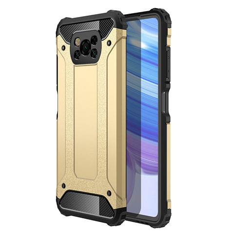 Funda Bumper Silicona y Plastico Mate Carcasa para Xiaomi Poco X3 NFC Oro