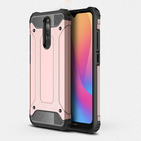 Funda Bumper Silicona y Plastico Mate Carcasa para Xiaomi Redmi 8 Oro Rosa