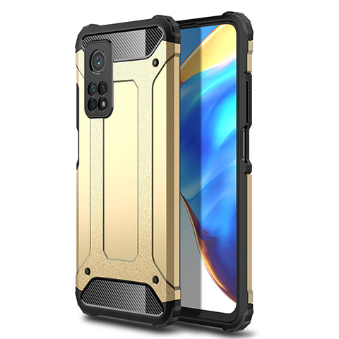 Funda Bumper Silicona y Plastico Mate Carcasa para Xiaomi Redmi K30S 5G Oro