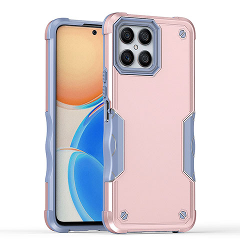 Funda Bumper Silicona y Plastico Mate Carcasa QW1 para Huawei Honor X8 4G Oro Rosa