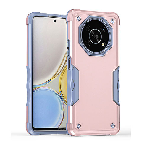 Funda Bumper Silicona y Plastico Mate Carcasa QW1 para Huawei Honor X9 5G Oro Rosa