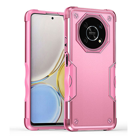 Funda Bumper Silicona y Plastico Mate Carcasa QW1 para Huawei Honor X9 5G Rosa