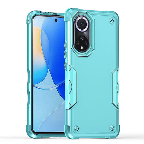 Funda Bumper Silicona y Plastico Mate Carcasa QW1 para Huawei Nova 9 Azul Claro