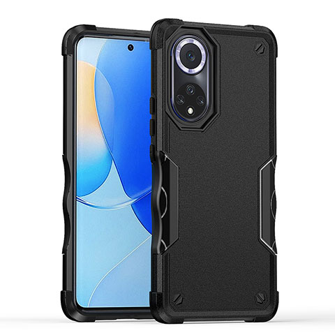 Funda Bumper Silicona y Plastico Mate Carcasa QW1 para Huawei Nova 9 Negro