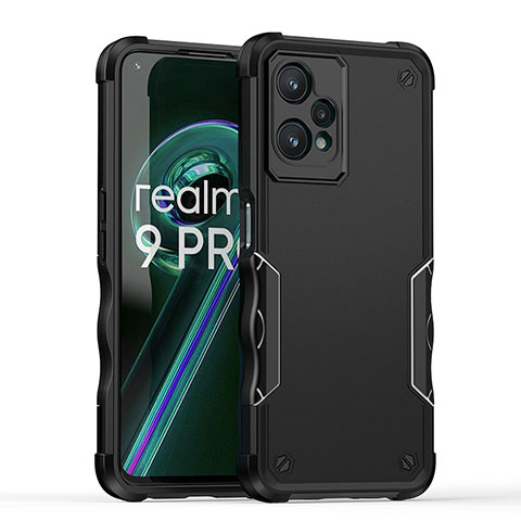 Funda Bumper Silicona y Plastico Mate Carcasa QW1 para Realme 9 5G Negro