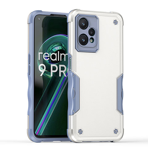 Funda Bumper Silicona y Plastico Mate Carcasa QW1 para Realme 9 Pro 5G Blanco