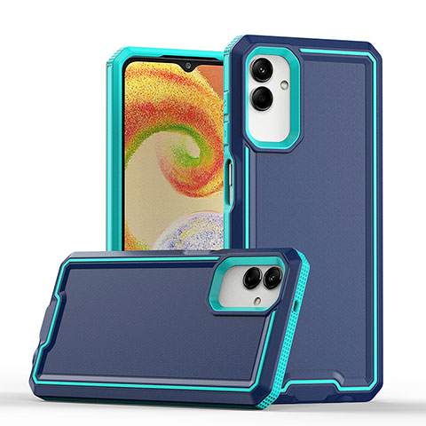 Funda Bumper Silicona y Plastico Mate Carcasa QW1 para Samsung Galaxy A04 4G Azul