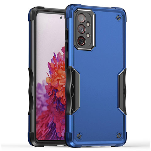 Funda Bumper Silicona y Plastico Mate Carcasa QW1 para Samsung Galaxy A33 5G Azul