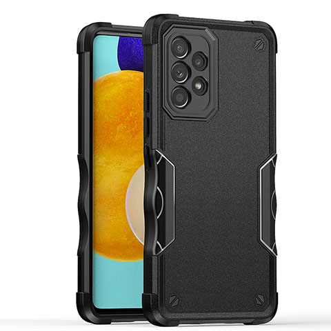 Funda Bumper Silicona y Plastico Mate Carcasa QW1 para Samsung Galaxy A52 4G Negro