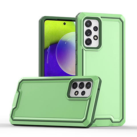 Funda Bumper Silicona y Plastico Mate Carcasa QW1 para Samsung Galaxy A72 5G Verde