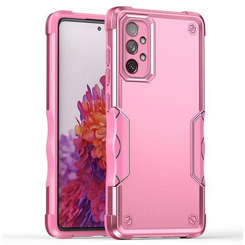 Funda Bumper Silicona y Plastico Mate Carcasa QW1 para Samsung Galaxy A73 5G Oro Rosa