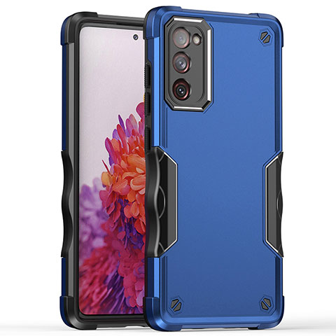 Funda Bumper Silicona y Plastico Mate Carcasa QW1 para Samsung Galaxy S20 FE (2022) 5G Azul