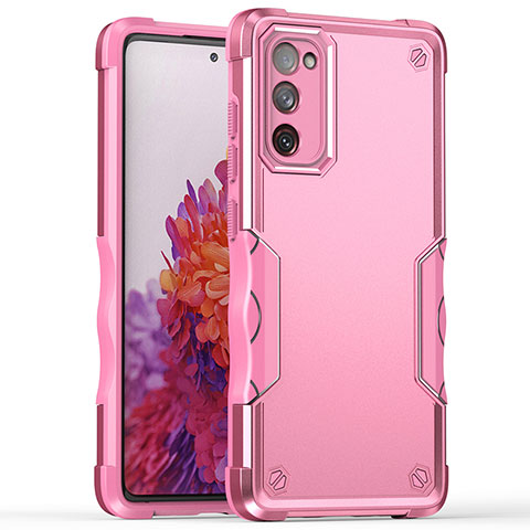 Funda Bumper Silicona y Plastico Mate Carcasa QW1 para Samsung Galaxy S20 FE (2022) 5G Oro Rosa