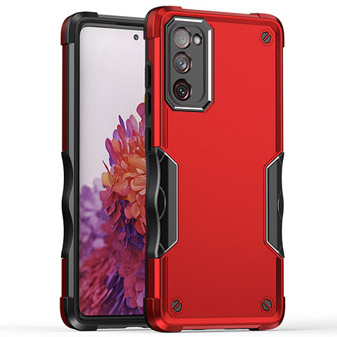 Funda Bumper Silicona y Plastico Mate Carcasa QW1 para Samsung Galaxy S20 FE 5G Rojo