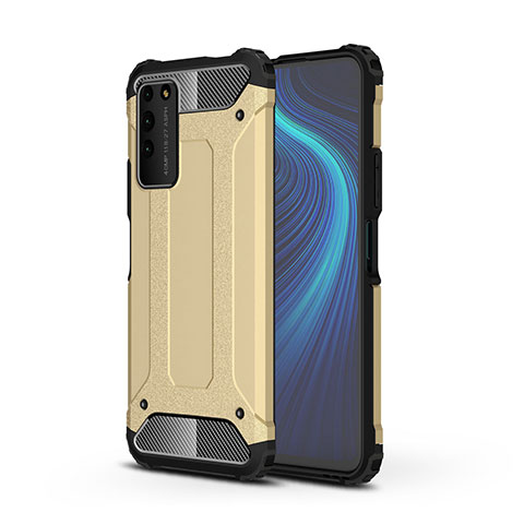 Funda Bumper Silicona y Plastico Mate Carcasa R01 para Huawei Honor X10 5G Oro