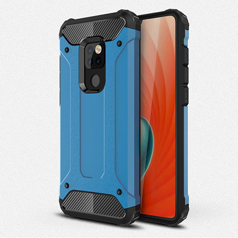 Funda Bumper Silicona y Plastico Mate Carcasa R01 para Huawei Mate 20 Azul Cielo