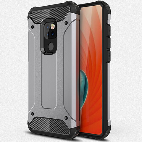 Funda Bumper Silicona y Plastico Mate Carcasa R01 para Huawei Mate 20 X 5G Gris