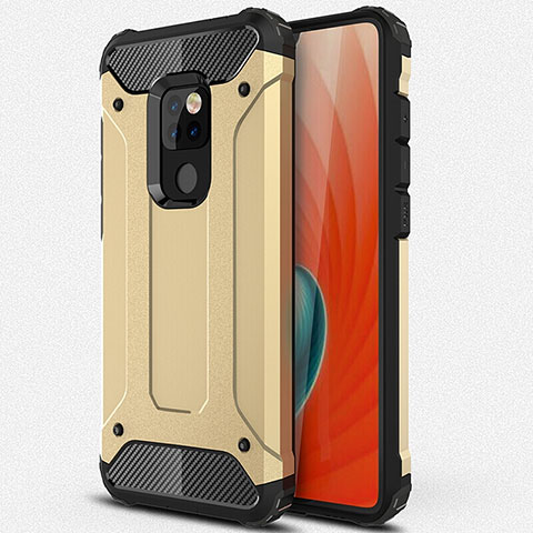 Funda Bumper Silicona y Plastico Mate Carcasa R01 para Huawei Mate 20 X 5G Oro