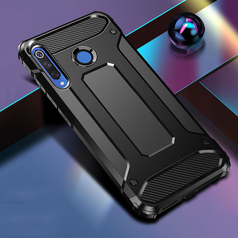 Funda Bumper Silicona y Plastico Mate Carcasa R01 para Huawei P30 Lite XL Negro